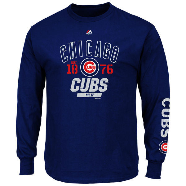 Men's Chicago Cubs Majestic Royal Flawless Victory Long Sleeve T-Shirt - Pro Jersey Sports - 1