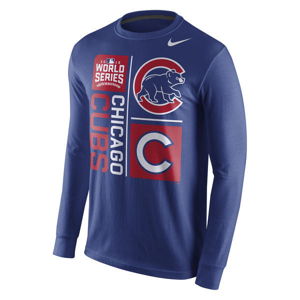 Men's Chicago Cubs Nike Royal 2016 World Series Bound Mascot Long Sleeve T-Shirt - Pro Jersey Sports