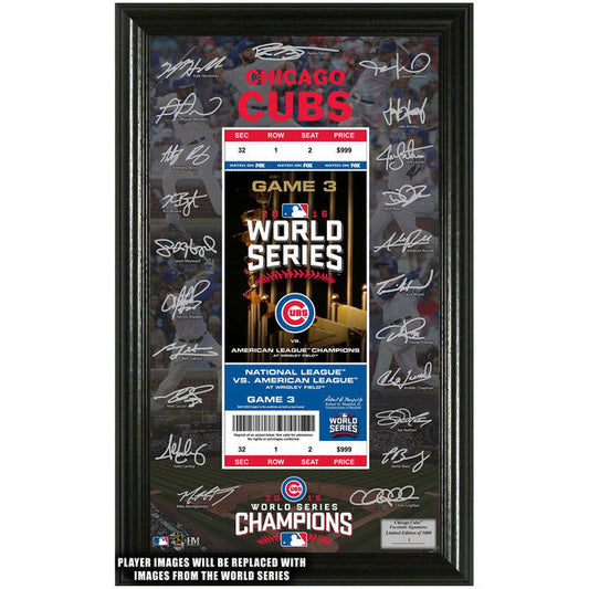 Chicago Cubs 2016 World Series Champions Signature Ticket - Pro Jersey Sports