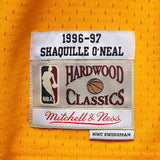 Men's Los Angeles Lakers Shaquille O'Neal Mitchell & Ness Gold 1996-97 Hardwood Classics Swingman Jersey - Pro Jersey Sports