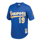 Youth Milwaukee Brewers Robin Yount Mitchell & Ness Royal Cooperstown Collection Mesh Batting Practice Jersey - Pro Jersey Sports