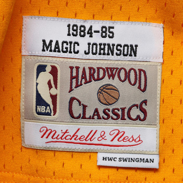 Men's Los Angeles Lakers Magic Johnson Mitchell & Ness Gold 1984-85 Hardwood Classics Swingman Jersey