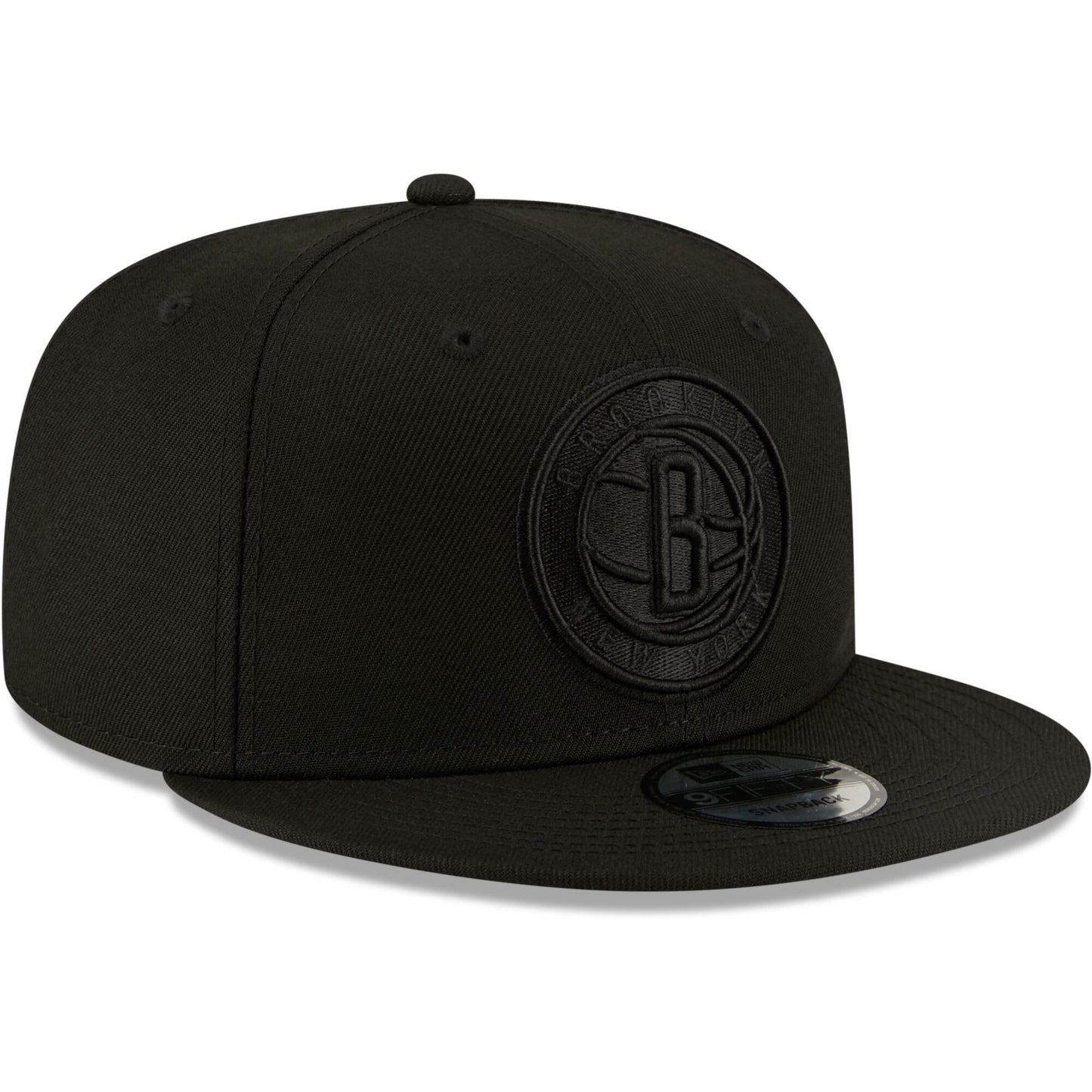 Men's Brooklyn Nets New Era Black On Black Color Pack 9FIFTY Snapback Hat - Pro Jersey Sports