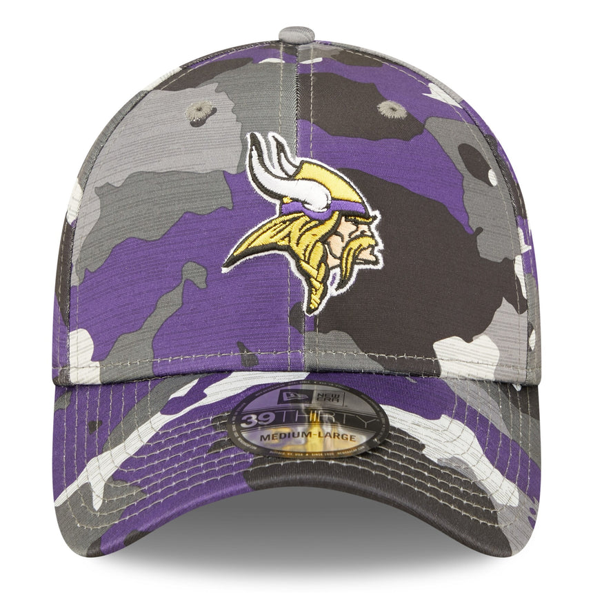 Men's Minnesota Vikings New Era Camo 2022 NFL Training Camp Official 39THIRTY Flex Hat - Pro Jersey Sports