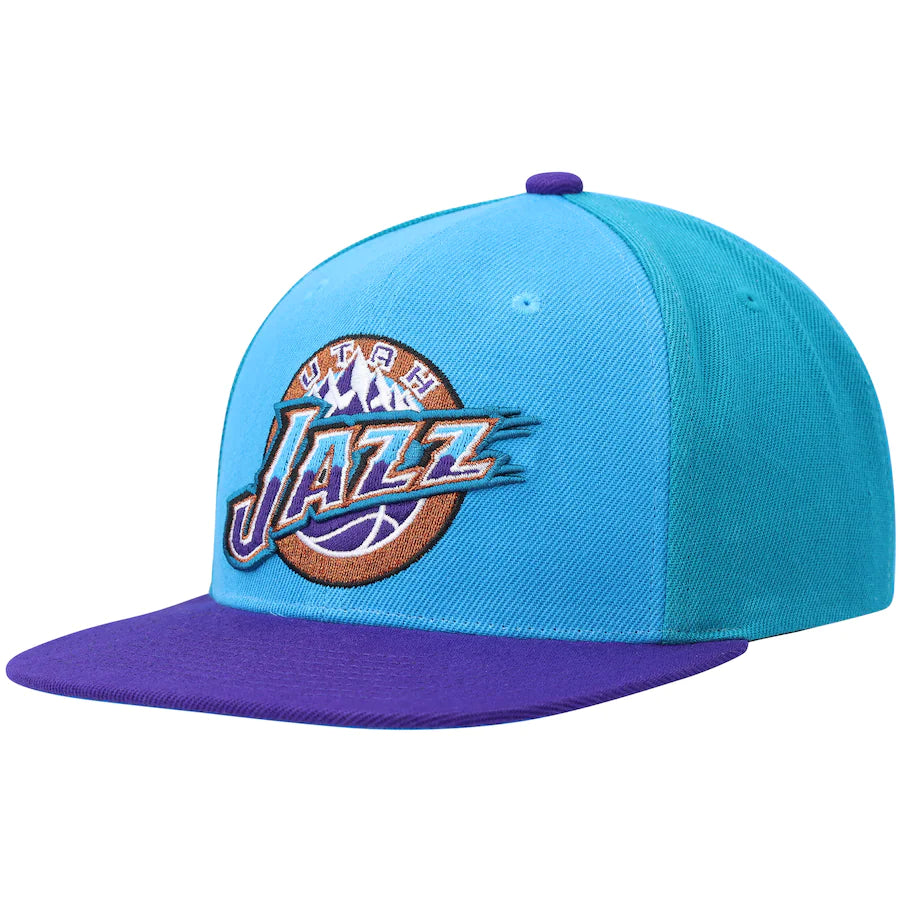 Utah Jazz NBA On The Block Mitchell & Ness Snapback Hat