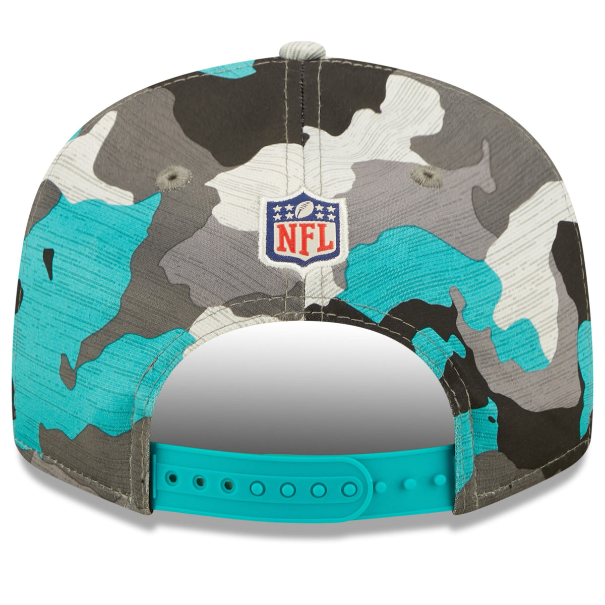 Men's Miami Dolphins New Era Camo 2022 NFL Training Camp Official 9FIFTY Snapback Adjustable Hat - Pro Jersey Sports