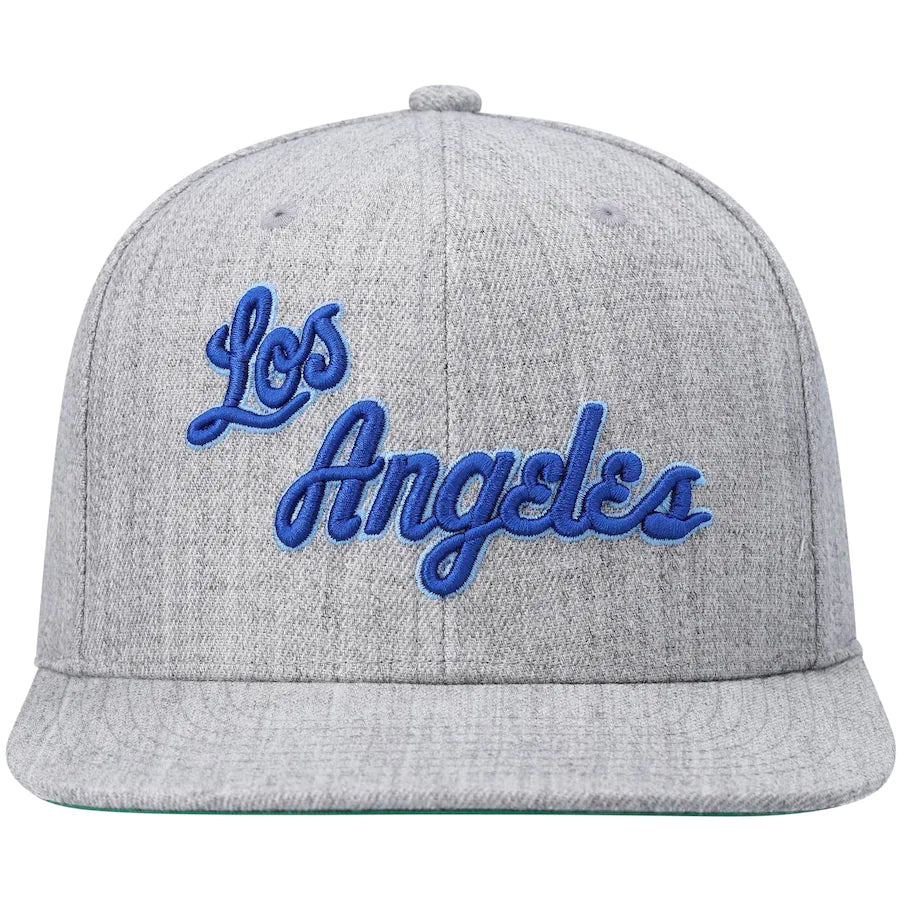Los Angeles Lakers HWC Gray Heathered 2.0 Mitchell & Ness Snapback Hat