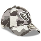 Men's Las Vegas Raiders New Era Camo 2022 NFL Training Camp Official 39THIRTY Flex Hat - Pro Jersey Sports