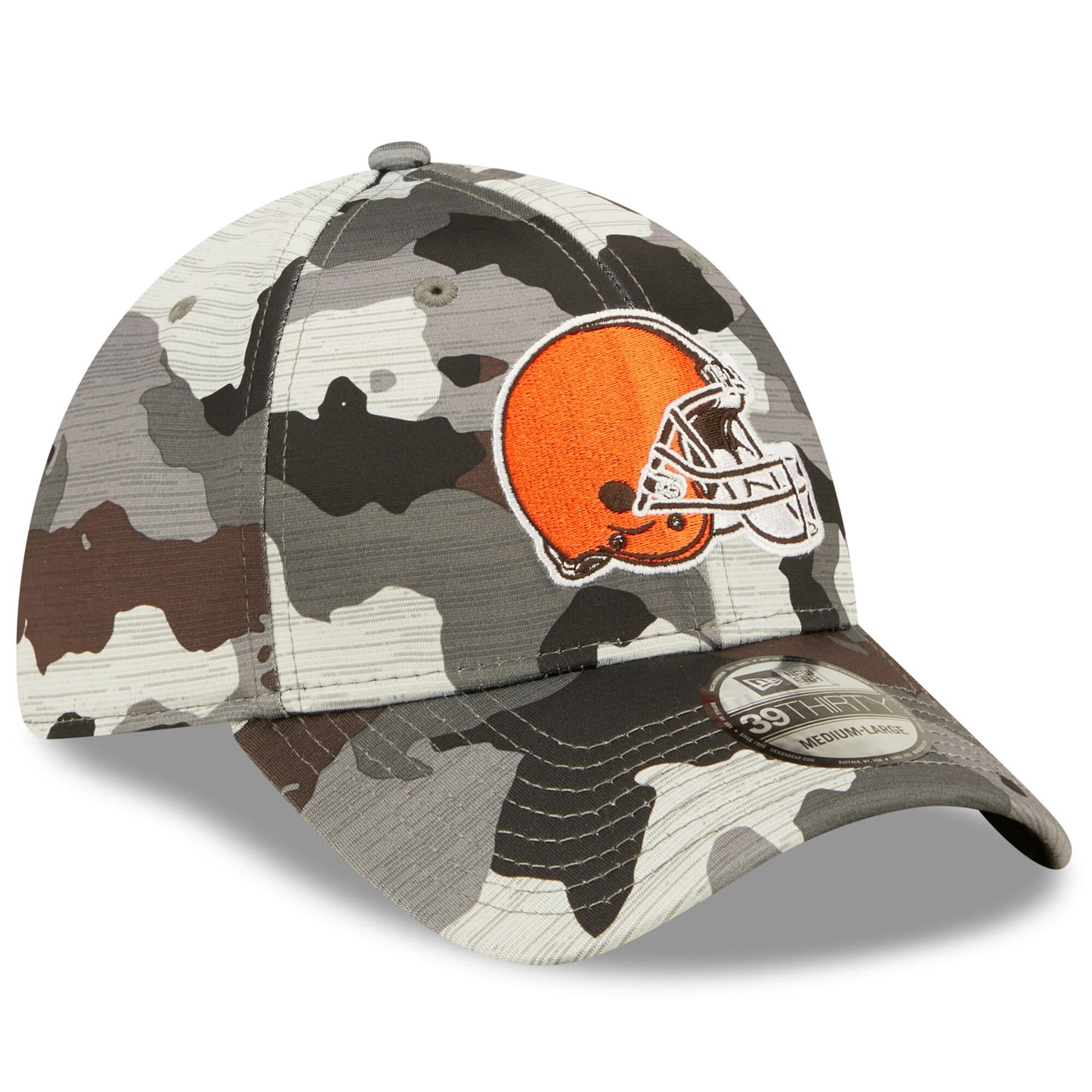 Men's Cleveland Browns New Era Camo 2022 NFL Training Camp Official 39THIRTY Flex Hat