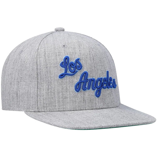 Los Angeles Lakers HWC Gray Heathered 2.0 Mitchell & Ness Snapback Hat