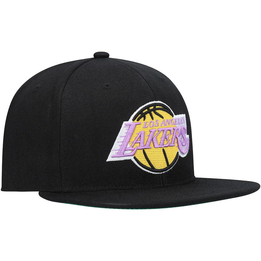 Men's Los Angeles NBA Core Basic HWC Black Mitchell & Ness Snapback Hat