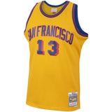 Men's Mitchell & Ness Wilt Chamberlain San Francisco Warriors Gold 1962-63 Hardwood Classics Swingman Jersey - Pro Jersey Sports