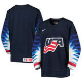 Youth USA Hockey® Nike Away Navy Replica Jersey - Pro Jersey Sports