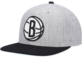 Men's Brooklyn Nets Mitchell & Ness Gray/Black Heathered Underpop Snapback Hat - Pro Jersey Sports