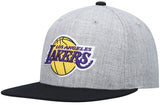 Men's Los Angeles Lakers Mitchell & Ness Gray/Black Heathered Underpop Snapback Hat - Pro Jersey Sports