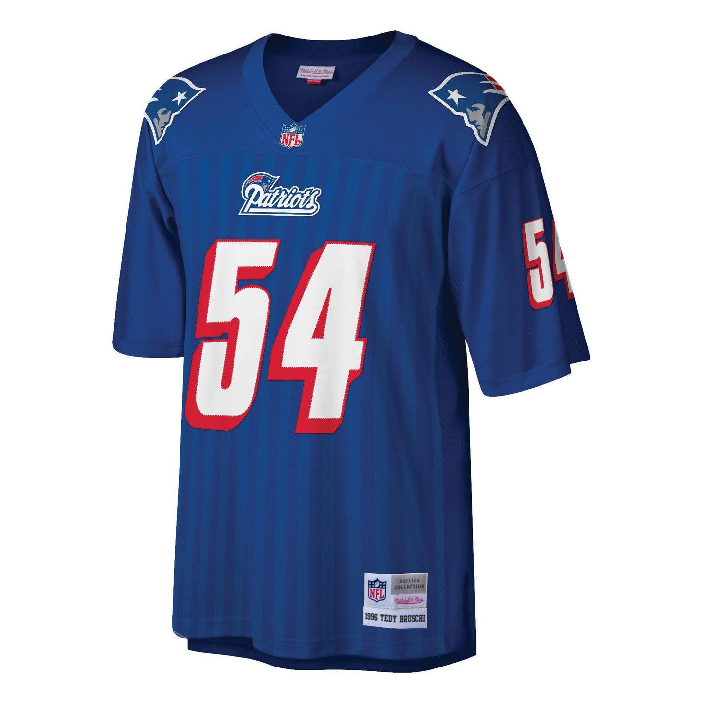 Men's New England Patriots Tedy Bruschi Mitchell & Ness Royal Retired Player Replica Jersey