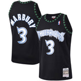 Men's Minnesota Timberwolves Stephon Marbury Mitchell & Ness Black Hardwood Classics Swingman Jersey - Pro Jersey Sports