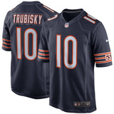 Men's Chicago Bears Mitchell Trubisky Nike Navy Game Jersey - Pro Jersey Sports