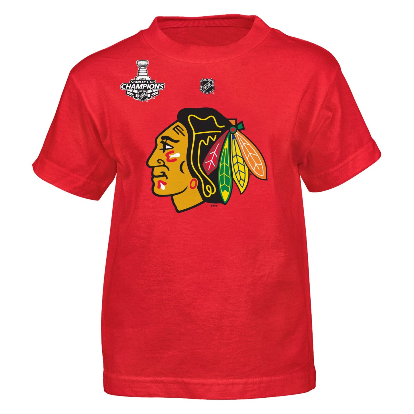Men's Chicago Blackhawks Patrick Kane 2015 Stanley Cup Champions Name & Number T-Shirt