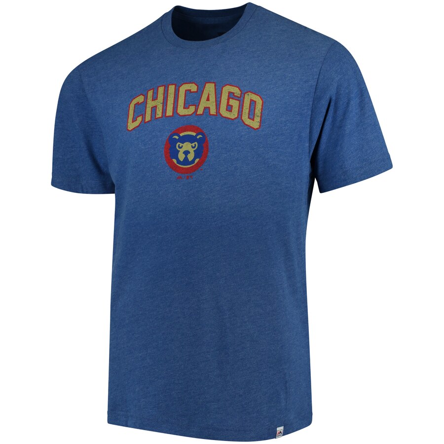Men's Chicago Cubs Majestic Royal Cooperstown Collection Eephus Pitch Softhand T-Shirt