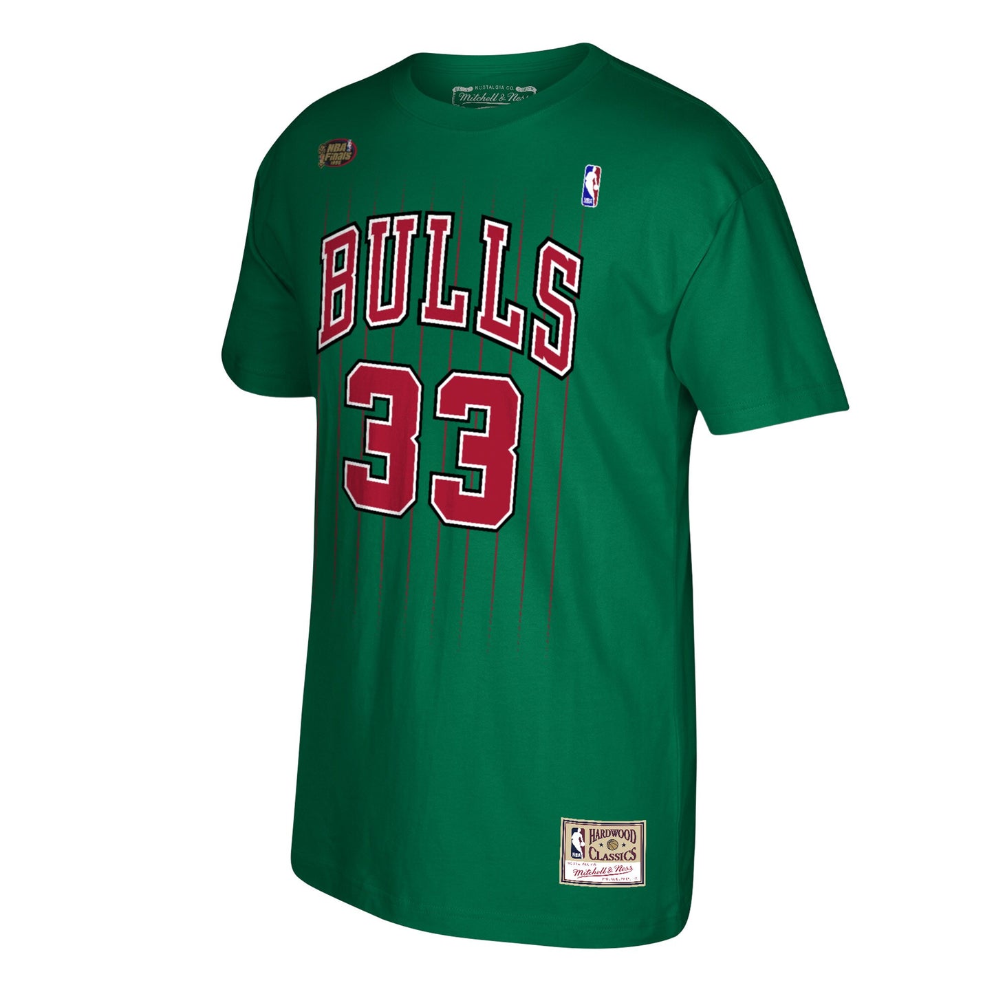 Men's Mitchell & Ness Scottie Pippen Green Chicago Bulls Reload 2.0 Name & Number T-Shirt