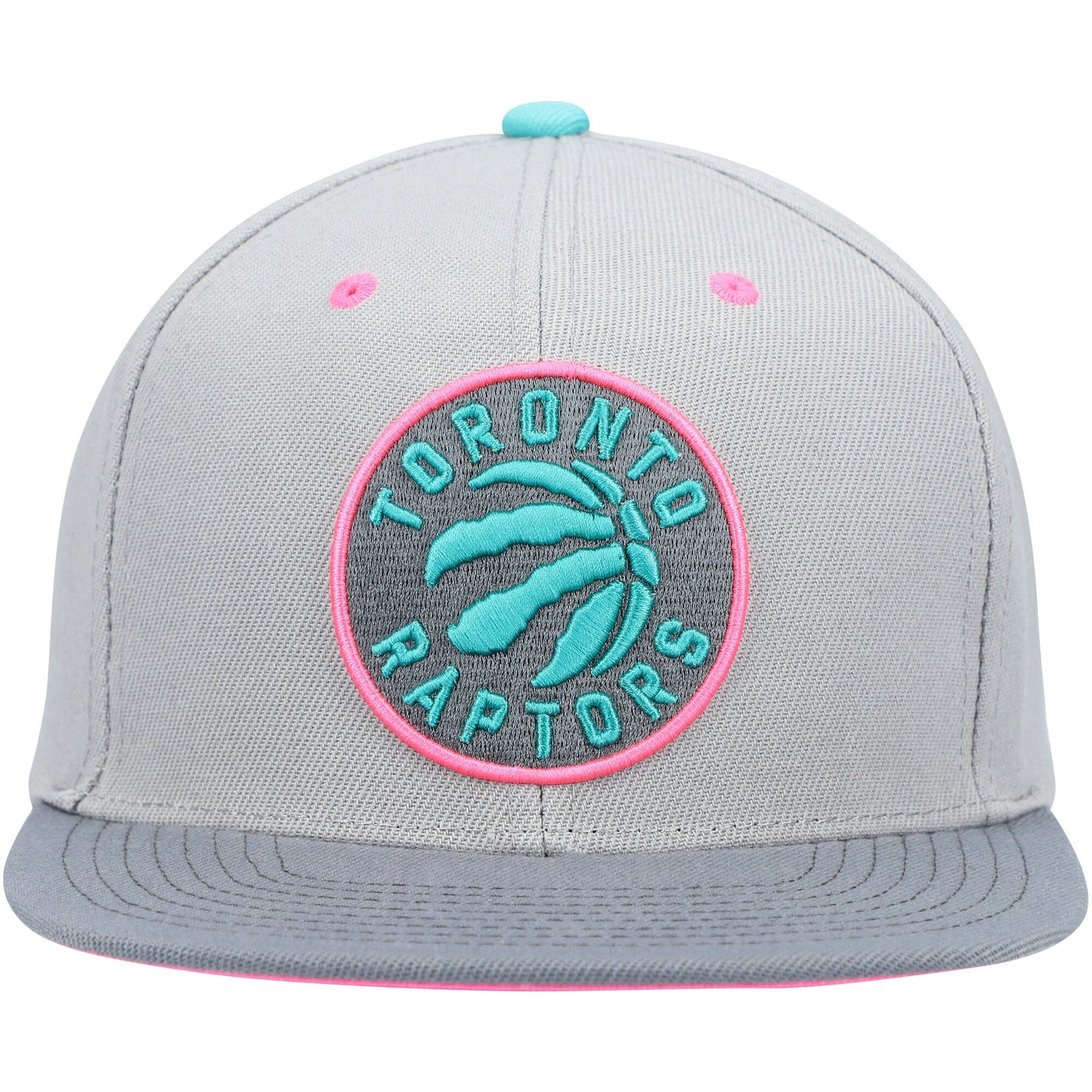 Men's Toronto Raptors Mitchell & Ness Gray Wolf Mags Snapback Hat