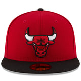 Men's Chicago Bulls New Era Red/Black Official Team Color 2Tone 59FIFTY Fitted Hat - Pro Jersey Sports