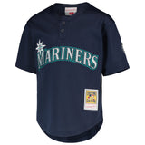 Ichiro Suzuki Seattle Mariners Mitchell & Ness Youth Cooperstown Collection Mesh Batting Practice Jersey - Navy - Pro Jersey Sports