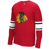 Chicago Blackhawks Faceoff Jersey Tee - All Red - Pro Jersey Sports