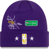 Men's Los Angeles Lakers New Era Purple City Transit Cuffed Knit Hat - Pro Jersey Sports