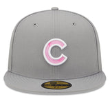 Chicago Cubs 2022 Mother's Day New Era Gray/ Pink Authentic Collection 59FIFTY Fitted Hat - Pro Jersey Sports
