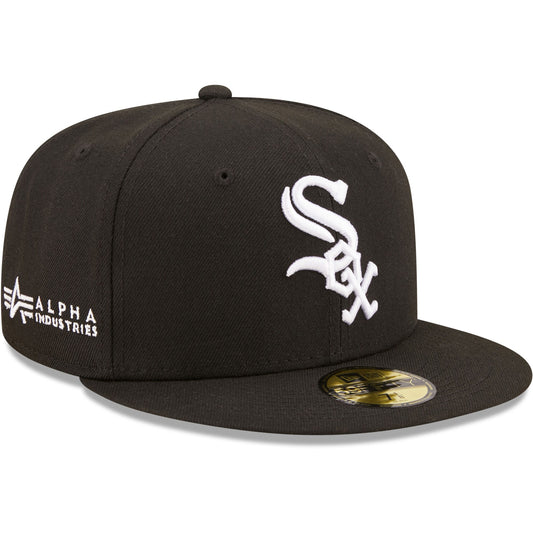 Men's Chicago White Sox New Era x Alpha Industries Black 59FIFTY Fitted Hat