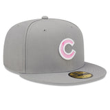 Chicago Cubs 2022 Mother's Day New Era Gray/ Pink Authentic Collection 59FIFTY Fitted Hat - Pro Jersey Sports