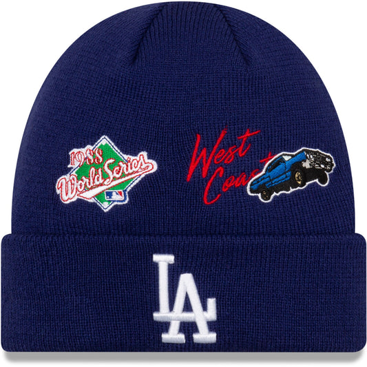 Men's Los Angeles Dodgers New Era Royal 1988 World Series City Transit Cuffed Knit Hat - Pro Jersey Sports