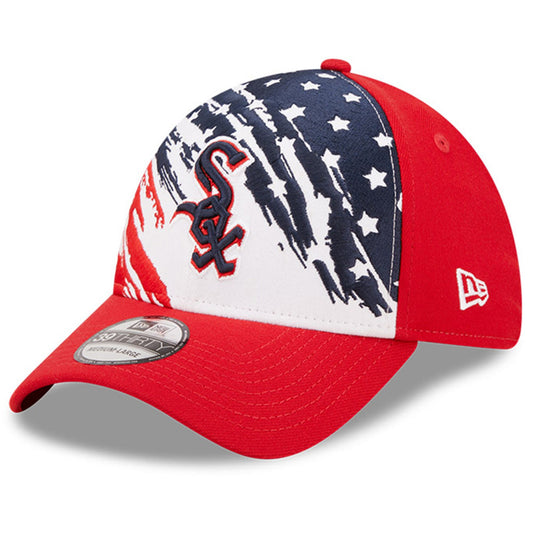 Men's Chicago White Sox New Era Red 2022 4th of July 39THIRTY Flex Hat
