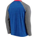 Men's Chicago Cubs Fanatics Branded Royal/Gray True Classics Long Sleeve Raglan T-Shirt - Pro Jersey Sports