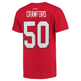 Men's Chicago Blackhawks Corey Crawford RBK Red Name & Number T-Shirt - Pro Jersey Sports
