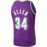 Men's Mitchell & Ness Ray Allen Milwaukee Bucks Purple 2000-01 Hardwood Classics Swingman Jersey - Pro Jersey Sports