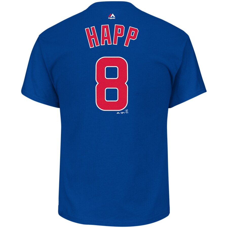 Men's Chicago Cubs Ian Happ Official Name & Number T-Shirt