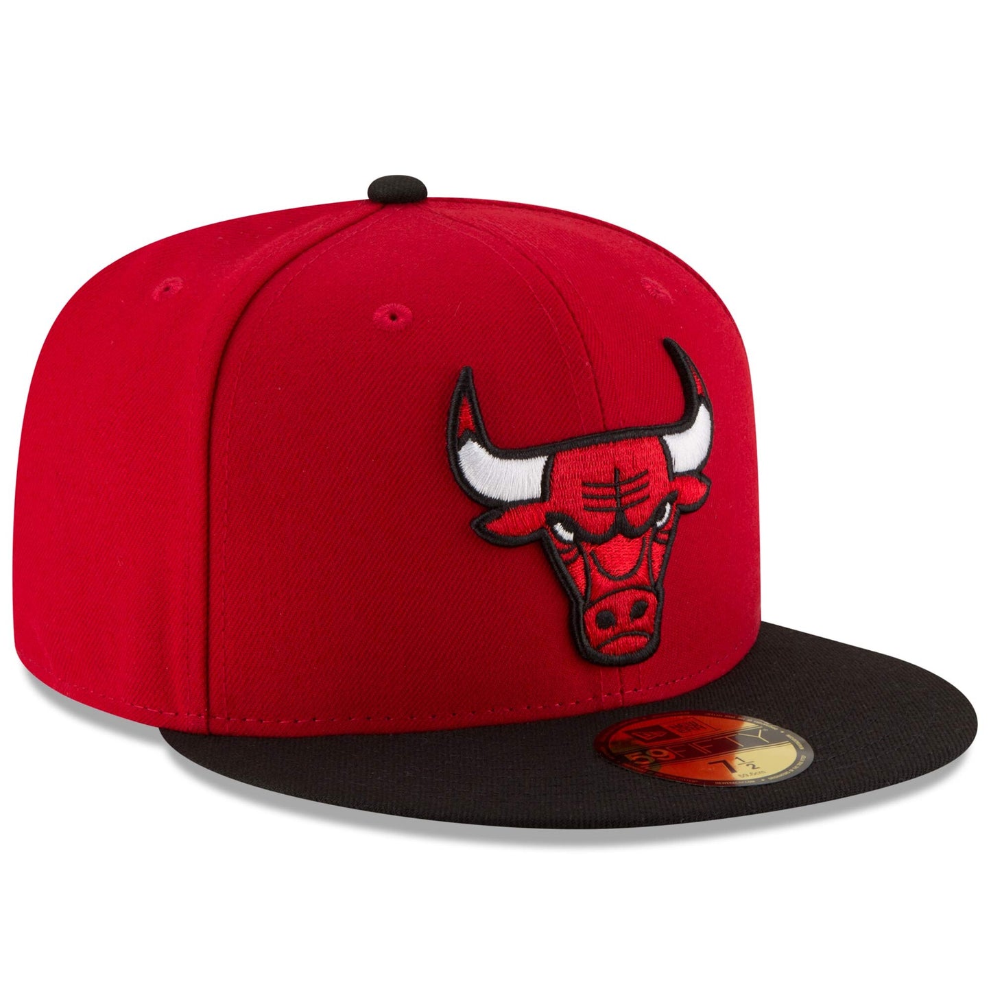 Men's Chicago Bulls New Era Red/Black Official Team Color 2Tone 59FIFTY Fitted Hat