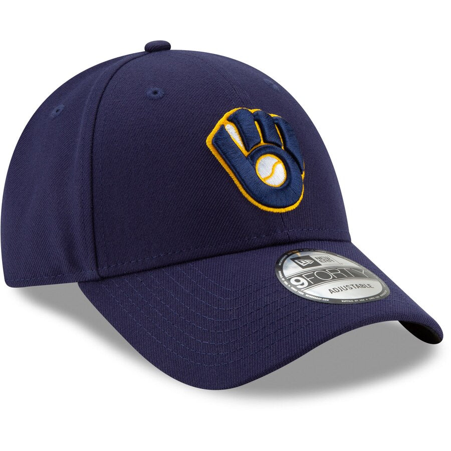 Men's Milwaukee Brewers Away The League 9FORTY Adjustable Hat - Navy
