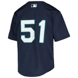 Ichiro Suzuki Seattle Mariners Mitchell & Ness Youth Cooperstown Collection Mesh Batting Practice Jersey - Navy - Pro Jersey Sports