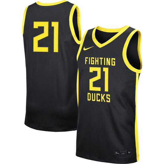 Men's Oregon Ducks Nike Replica #21 Basketball Jersey – Black