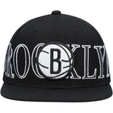 Men's Mitchell & Ness Black Brooklyn Nets Winner Circle Snapback Hat - Pro Jersey Sports