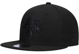 Men's New York Knicks New Era Black On Black Color Pack 9FIFTY Snapback Hat - Pro Jersey Sports