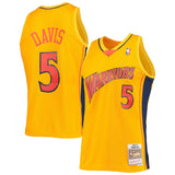 Men's Golden State Warriors Baron Davis Mitchell & Ness Gold Hardwood Classics Reload 2.0 Swingman Jersey - Pro Jersey Sports