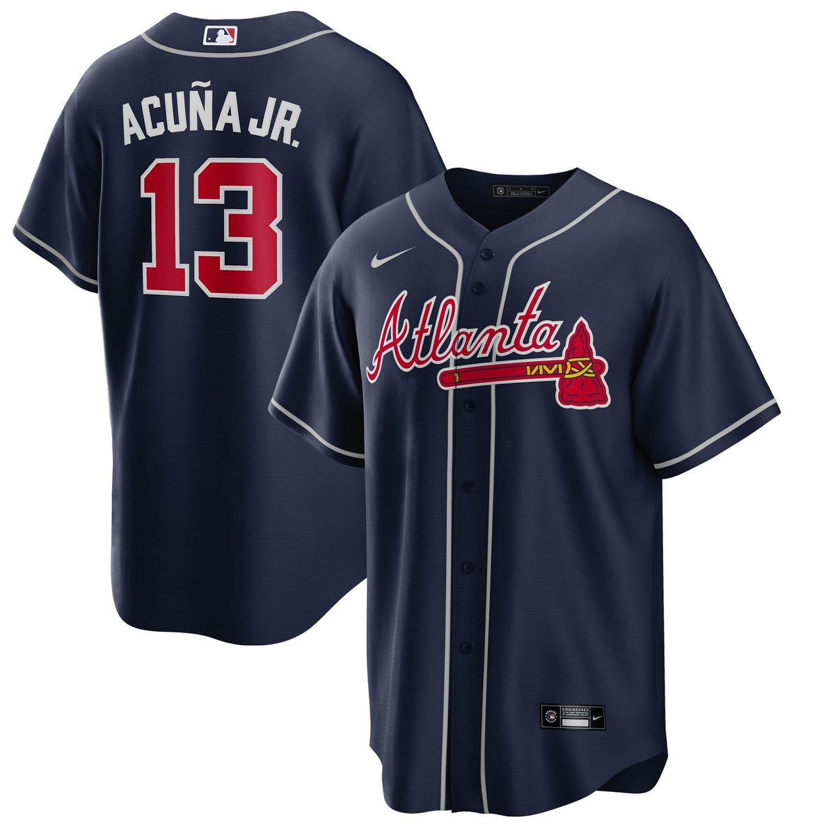 Men's Atlanta Braves Ronald Acuna Jr. Nike Navy Alternate Replica Player Name Jersey - Pro Jersey Sports