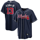 Men's Atlanta Braves Ronald Acuna Jr. Nike Navy Alternate Replica Player Name Jersey - Pro Jersey Sports