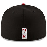 Men's Chicago Bulls New Era Black/Red Official Team Color 2Tone 59FIFTY Fitted Hat - Pro Jersey Sports