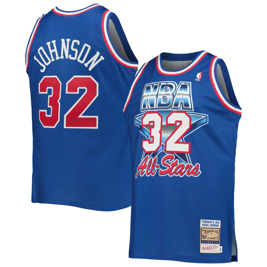Magic Johnson Western Conference Mitchell & Ness Hardwood Classics 1992 NBA All-Star Game Authentic Jersey - Royal